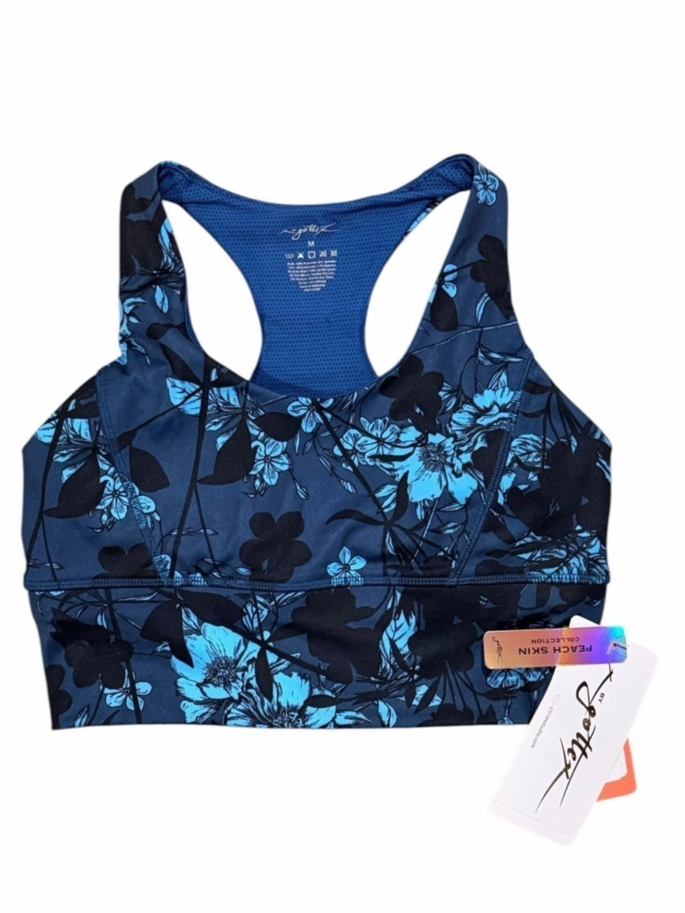 Gottex Sports Bra Blue Floral Racerback